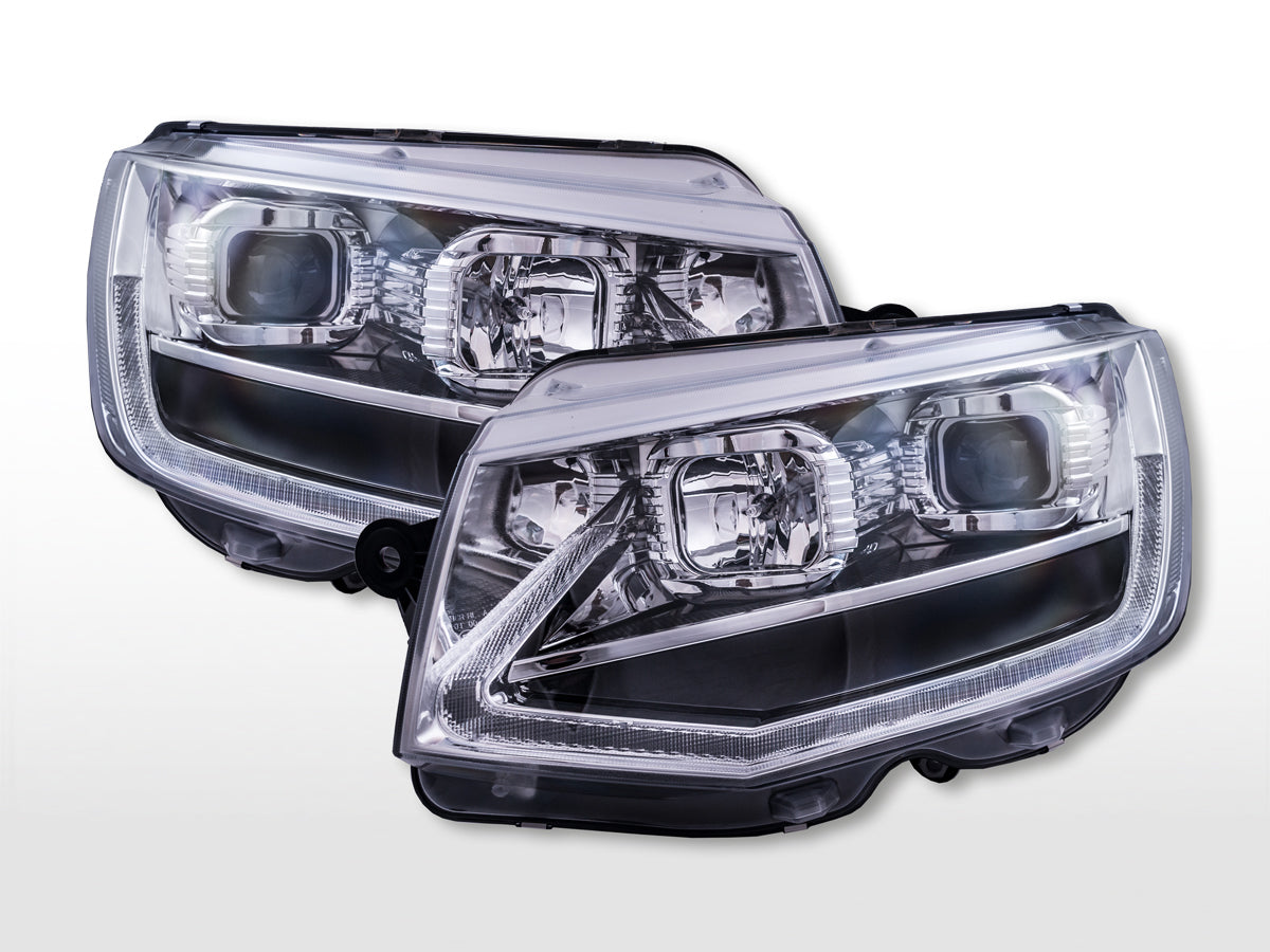 Halogen Scheinwerfer Set VW T6 Bj. 16-19 chrom Halogen Scheinwerfer Set VW T6 Bj. 16-19 chrom